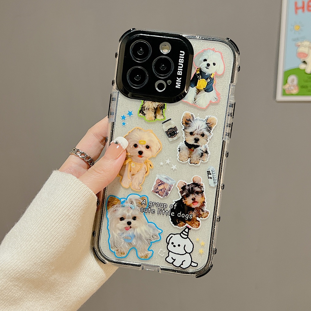 Ốp Điện Thoại TPU Dẻo Trong Suốt Họa Tiết Hoạt Hình Gấu / Mèo Cho iphone 14 13 11 12 Pro Max