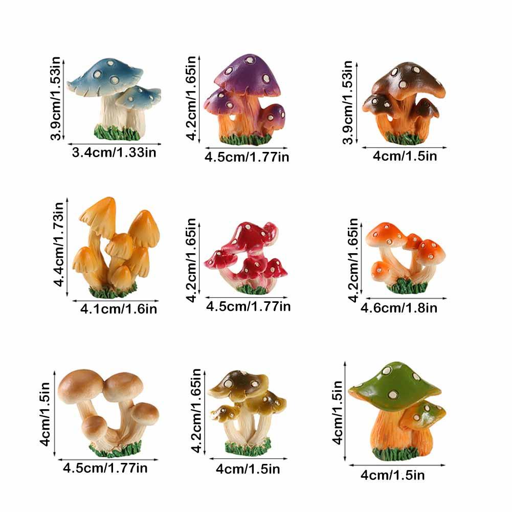 Mô Hình Cây Nấm Bằng Nhựa Resin Trang Trí Tiểu Cảnh R9Y0