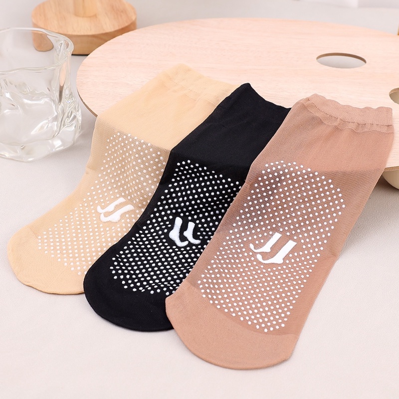 Vớ Mắt Cá Chân Bằng Silicone Trong Suốt Chống Trượt Thoáng Khí Thoải Mái Phong Cách Hàn Quốc