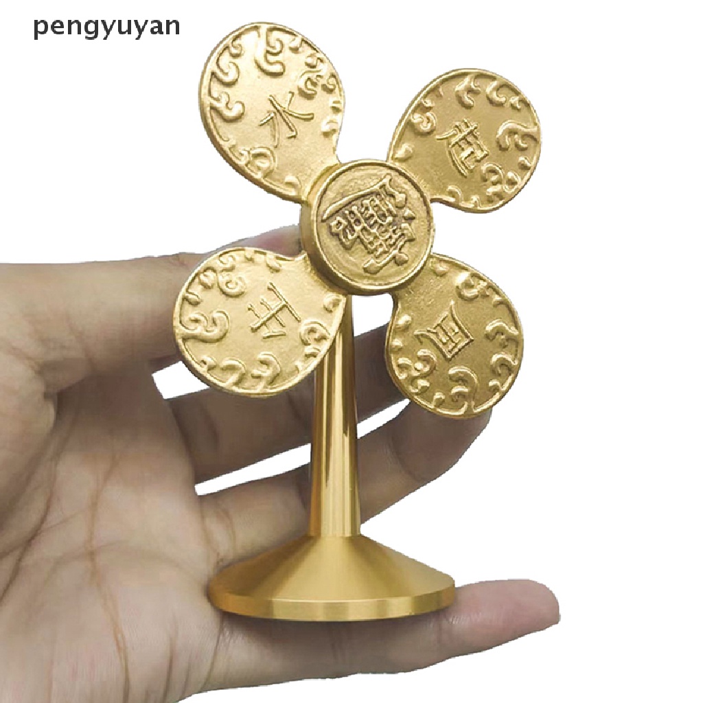 [pengyuyan] Cối Xay Gió Thủ Công Bằng Đồng Thau Chạm Khắc Thủ Công Cổ Điển Xoay 360 Độ Làm Quà Tặng Sáng Tạo Cho Trẻ Em [Mới]