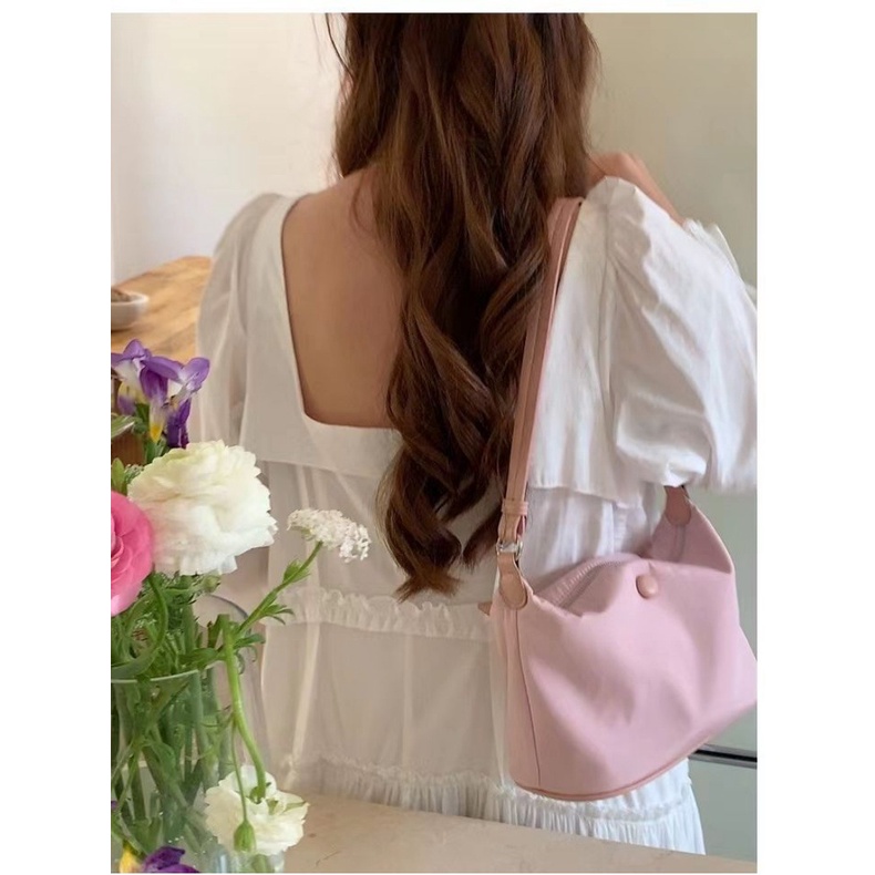 Túi Xách Đeo Vai / Kẹp Nách Chất Liệu Nylon Phong Cách Thời Trang Hàn Quốc Cho Nữ