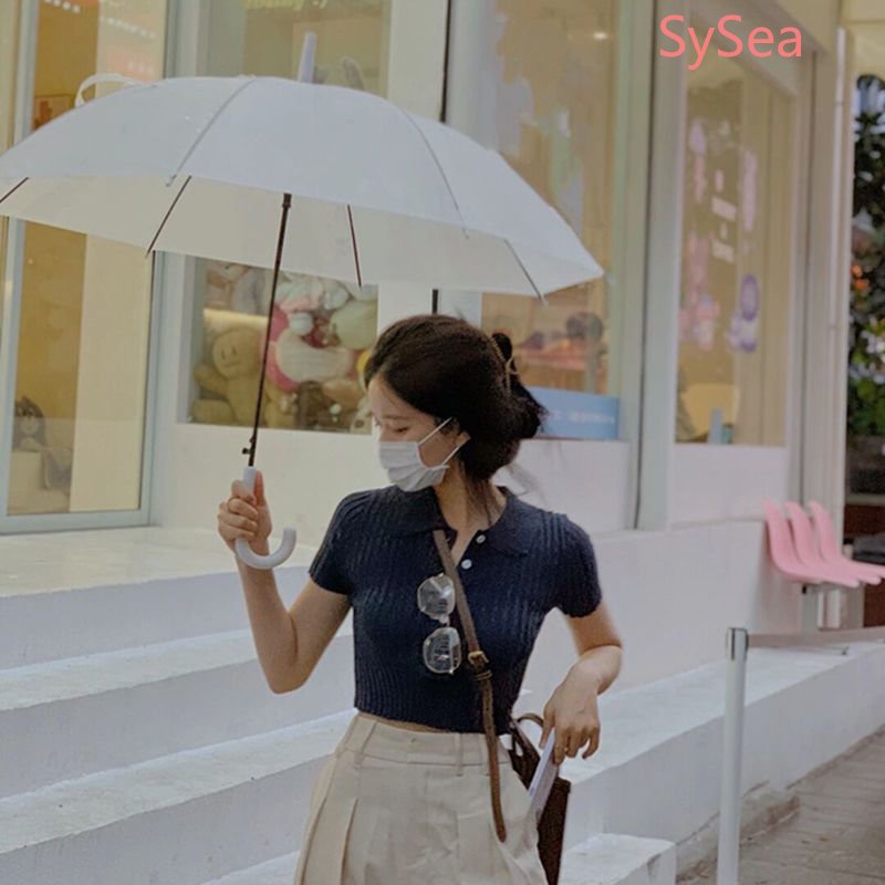 Áo Polo Dệt Kim Thời Trang Mùa Hè Hàn Quốc Dành Cho Nữ