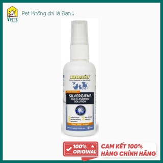 Chai xịt Nano bạc Silver Giene 60ml sát khuẩn, mau lành vết thương cho chó mèo - Nano bạc Natural Pet