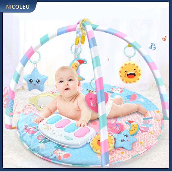 Đồ Chơi Nhân Vật Nicoleu | Thảm Nhạc Hình Tròn Cho Bé Tập Bò