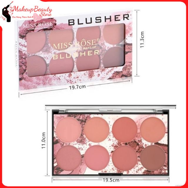 Bảng má 8 màu Miss rose MS 394
