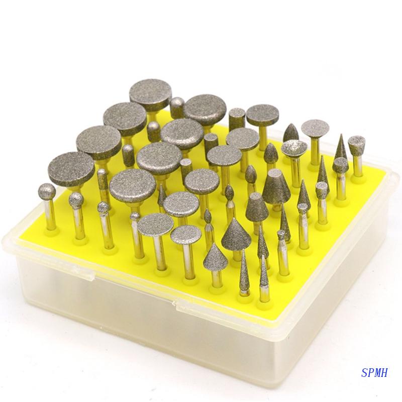 Bộ 50 Mũi Khoan Kim Cương Xoay Chuyên Dụng Cho Máy Mài Carv