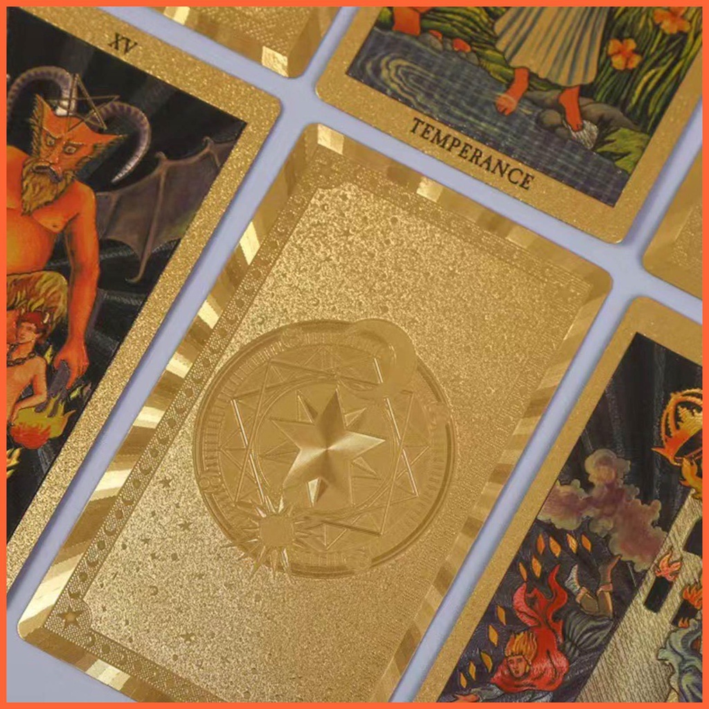 Bộ Bài Tarot Bằng Lá Vàng Astrology Oracle Chống Thấm Nước