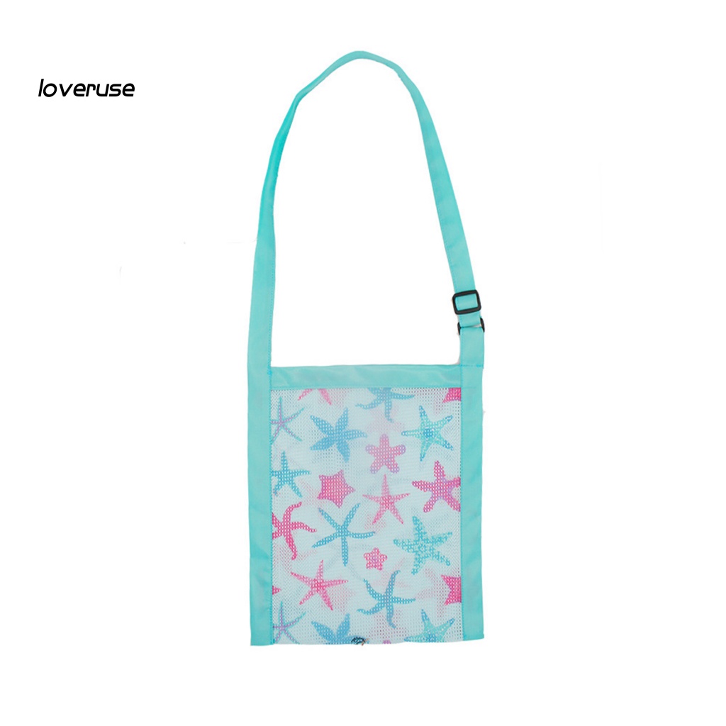 / Lo / No Túi Đeo Chéo Thân Thiện Với Môi Trường In Hình Vỏ Sò Đựng Đồ Chơi Đi Biển Cho Bé