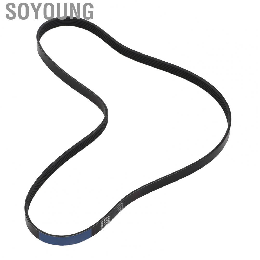 Soyoung AC Compressor Serpentine Drive Belt  Oil Heat Resistant Strong Tensile Cords High Strength 6PK1540 for Car