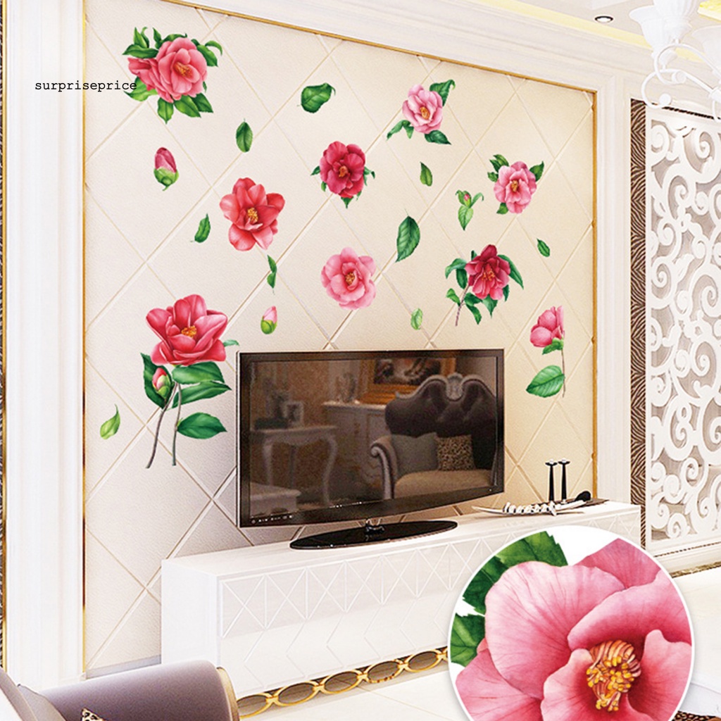 Set 2 Sticker Dán Tường Chống Nước Đa Năng Hình Hoa Hồng Tinh Tế