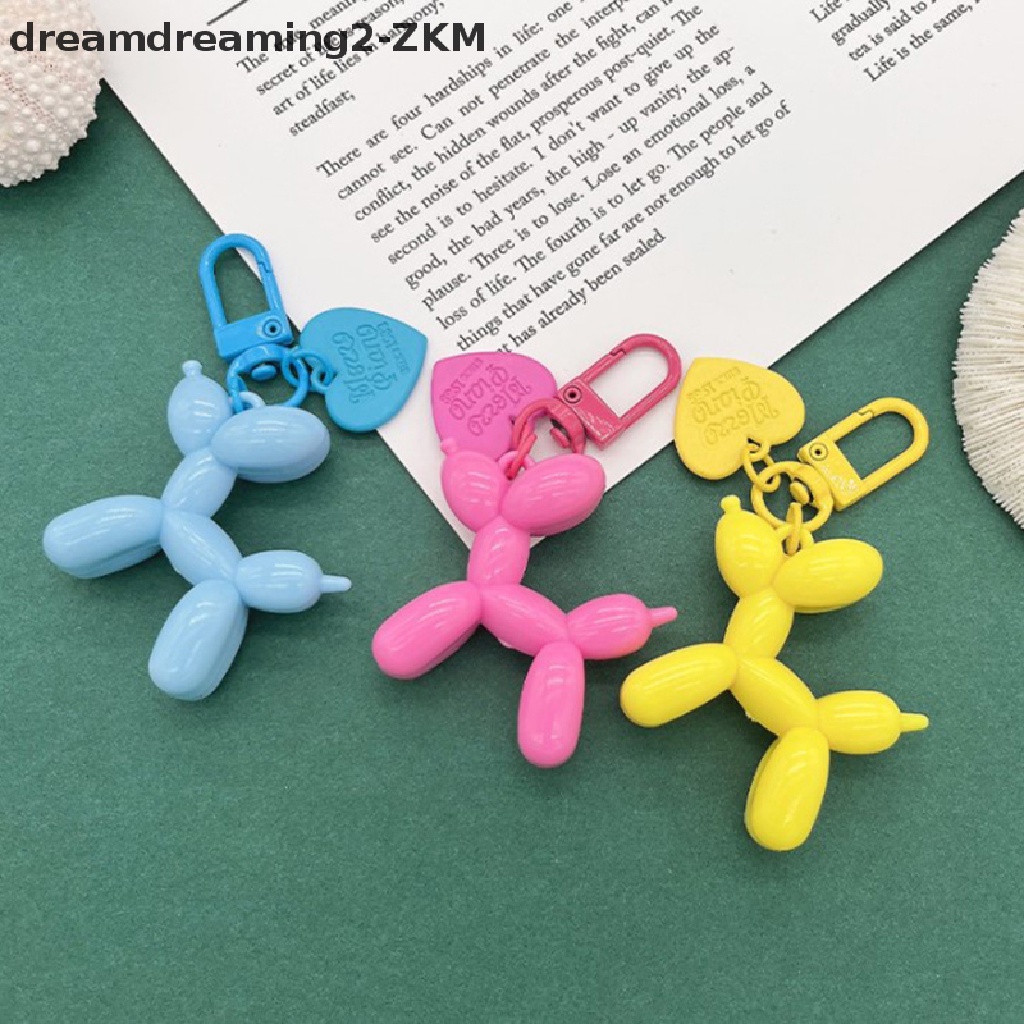 [Dreaming] Móc Chìa Khóa Xe Hơi / Túi Xách Hình Chú Chó Bóng Bay Thạch Punk Thời Trang Dành Cho Bạn Nữ [zkm]