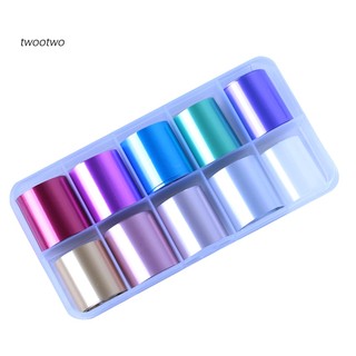 Set 10 Cuộn Giấy Foil Dán Móng Nghệ Thuật
