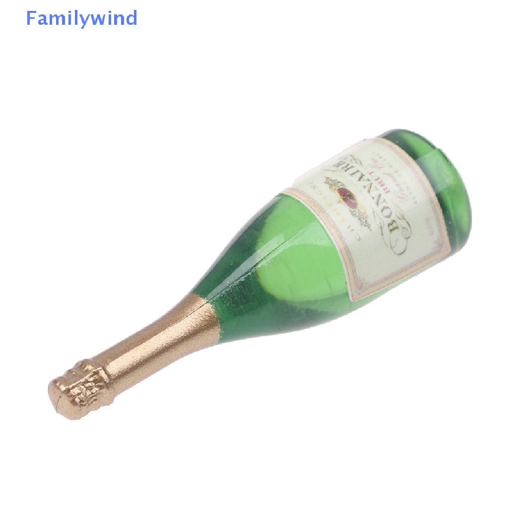 Set 2 Chai Rượu Champagne Mini Tỉ Lệ 1 / 12 Dùng Để Trang Trí Nhà Búp Bê