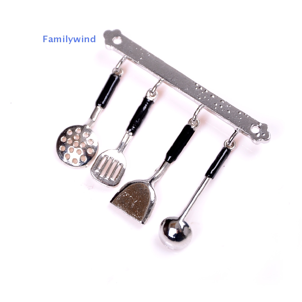 Set 5 Dụng Cụ Nấu Ăn Bằng Kim Loại Dùng Để Trang Trí Nhà Búp Bê 1: 12