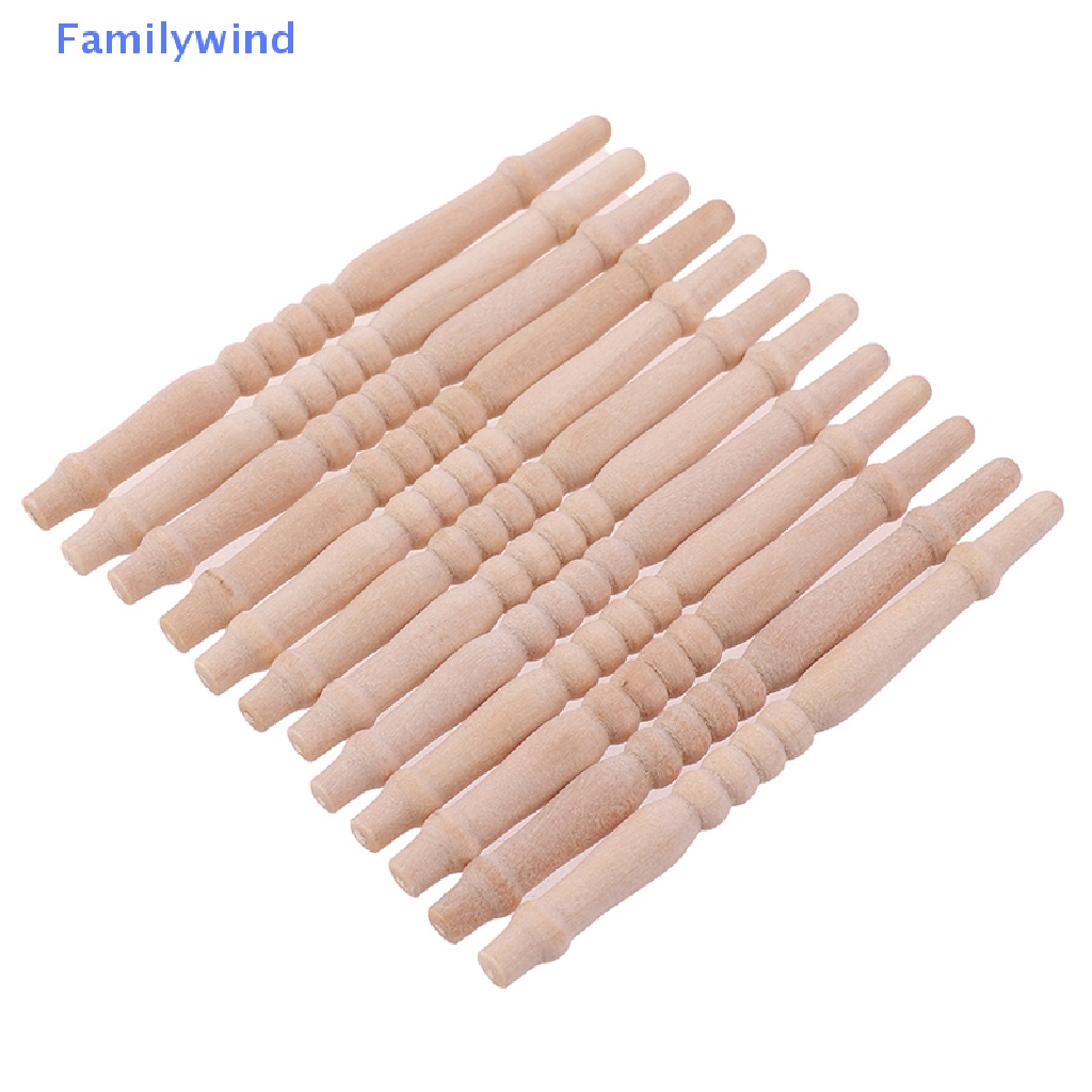 Set 12 Mô Hình Cầu Thang Bằng Gỗ Tỉ Lệ 1: 12 Trang Trí Nhà Búp Bê