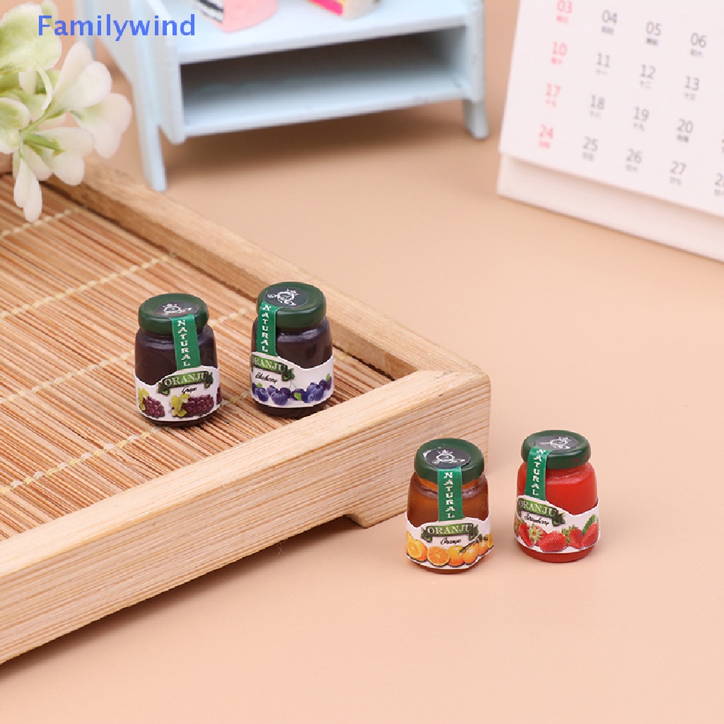 Set 4 Mô Hình Bánh Mứt Mini Tỉ Lệ 1: 12 Dùng Để Trang Trí Nhà Búp Bê