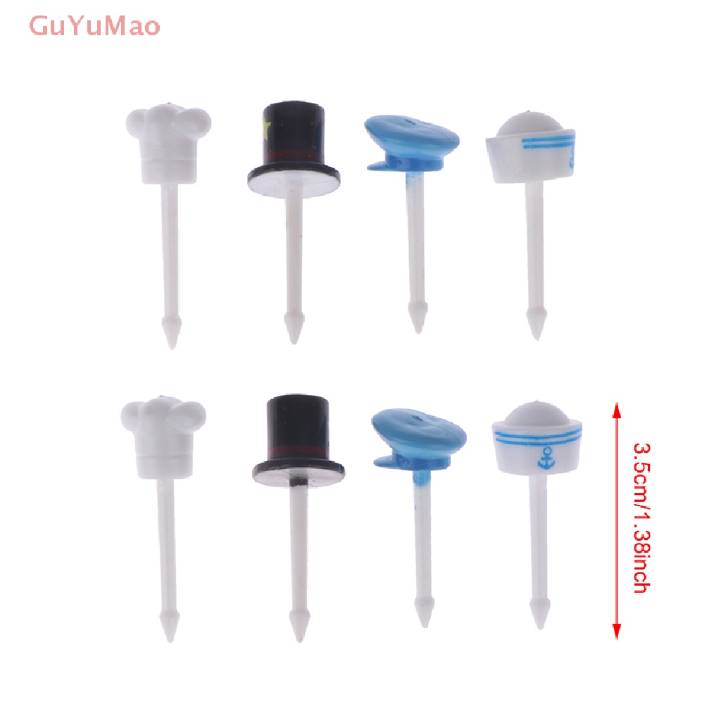Bộ 8 Nĩa Ăn Trái Cây Tráng Miệng Hình Nắp Hải Quân Bằng Nhựa PRTA
