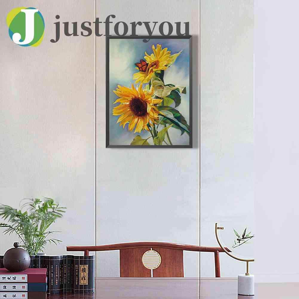 Tranh Đính Đá Kim Cương Toàn Bộ 5D DIY Hình Vẽ Hoa Trang Trí Nhà Cửa