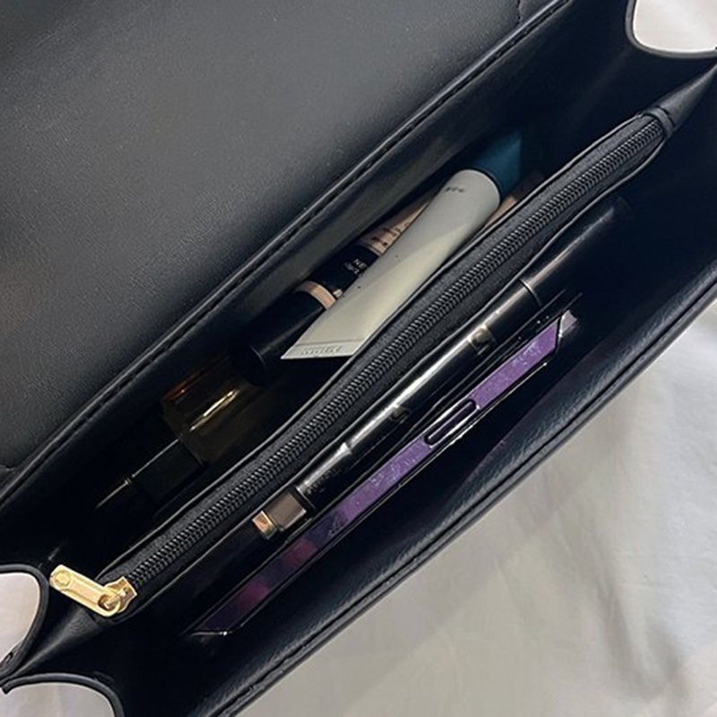 Túi Đeo Vai Dây Xích Khóa Nam Châm Đơn Giản Thời Trang Cho Nữ