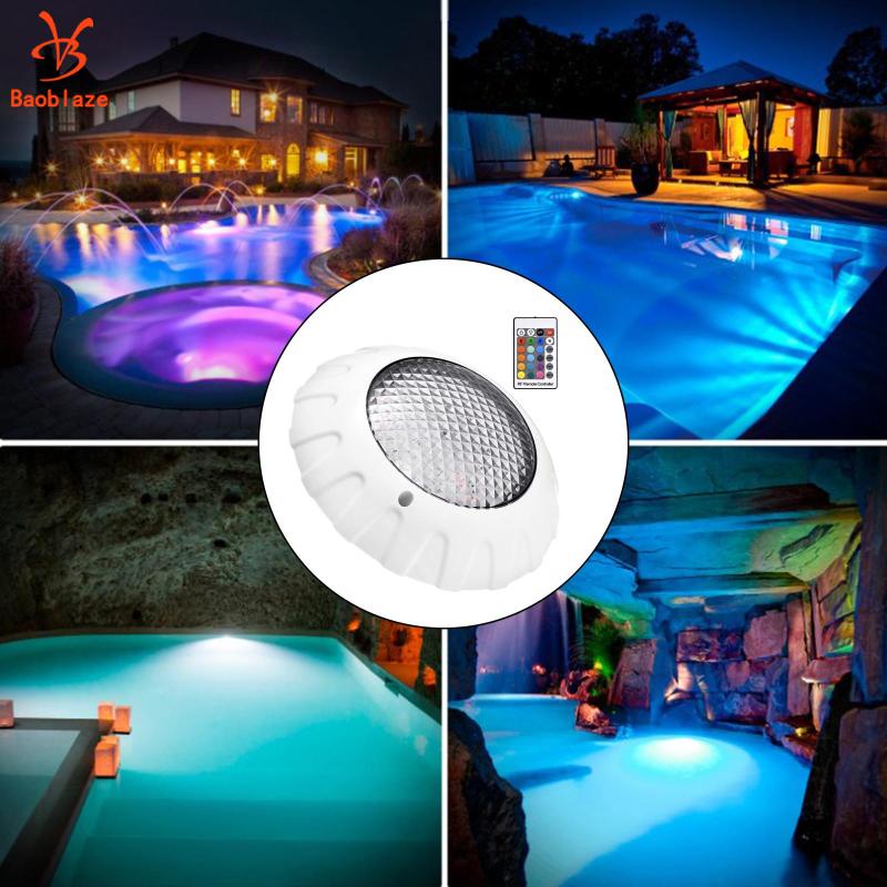 Baoblaze Đèn LED RGB Dưới Nước Gắn Tường Cho Bể bơi SPA