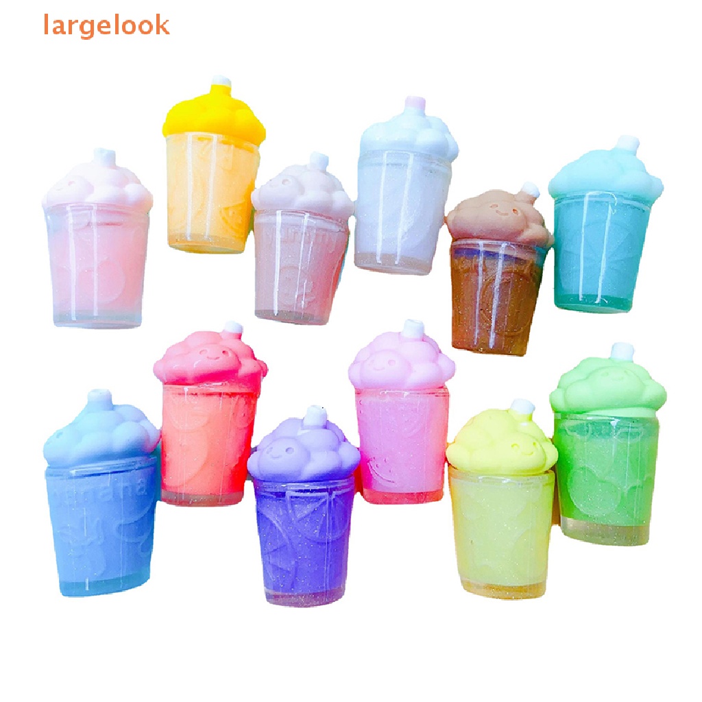 Set 2 Ly Nước Thủy Tinh Mini Hình Đám Mây Hoạt Hình Phát Sáng DIY