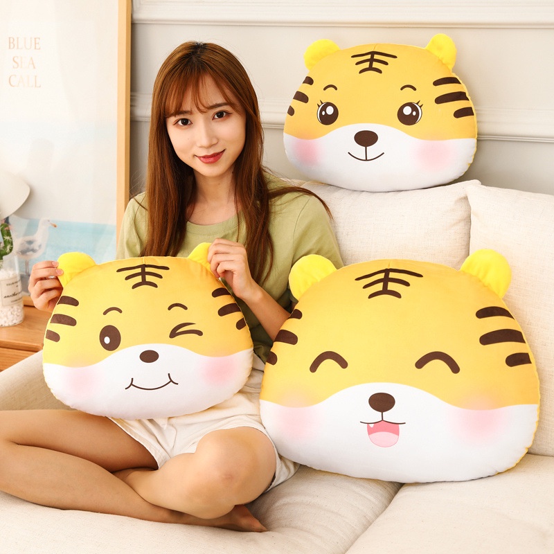 Gối Ôm Nhồi Bông Giữ Ấm Tay Mềm Mại Thiết Kế Hình Chú Hổ