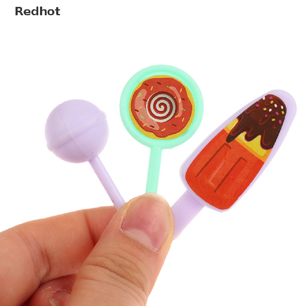 Bộ 9 Món Đồ Chơi Búp Bê Kẹo Mút Que Kem &lt; Redhot &gt; Bộ Thu Nhỏ