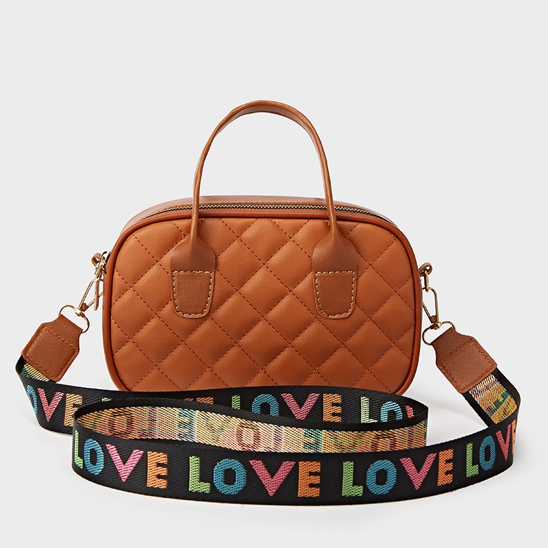 Túi Đeo Chéo Hình Vuông Nhỏ Thêu Họa Tiết Kim Cương Màu Sắc Cho Nữ