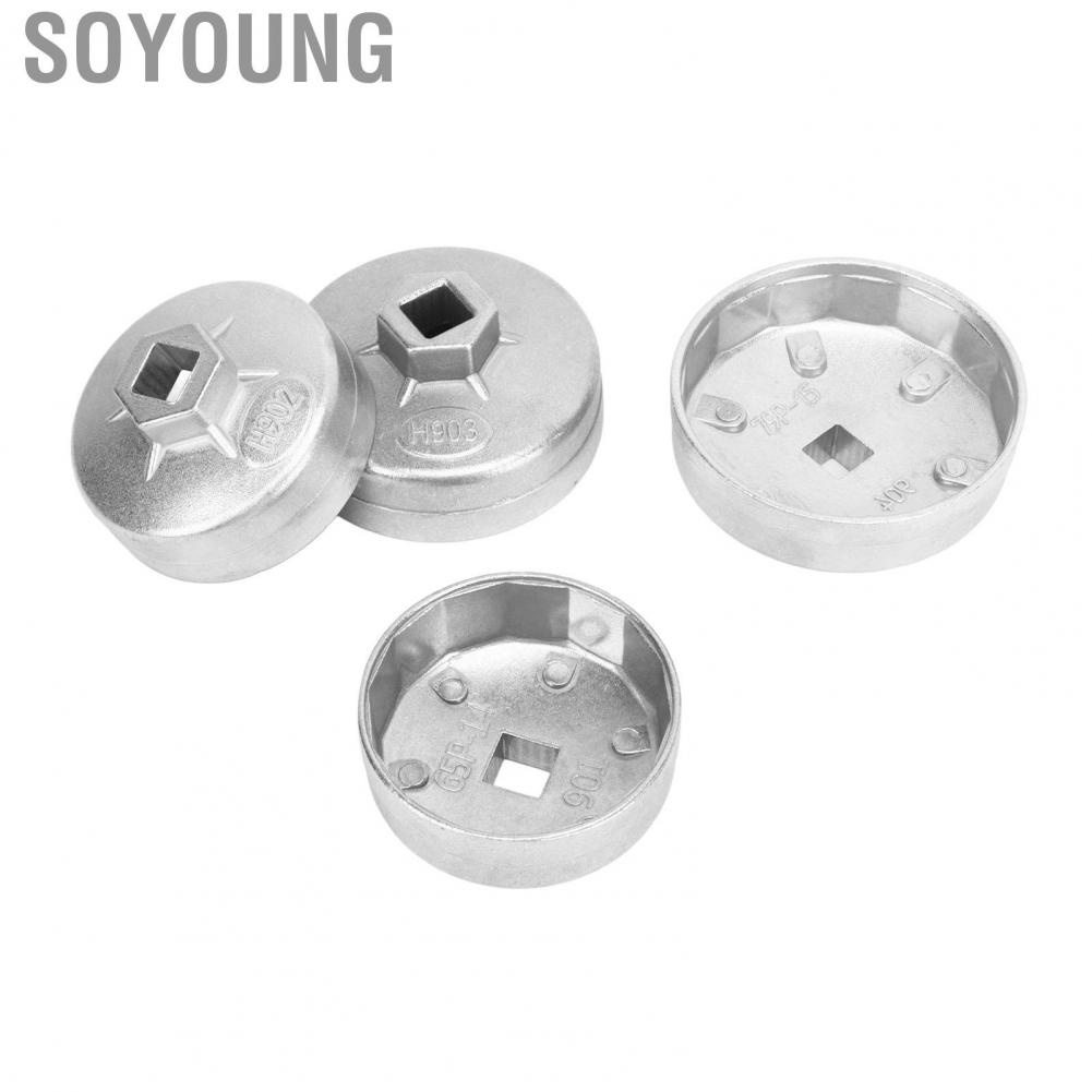 Soyoung Oil Filter Removal Tool  4Pcs Wrench Aluminum Alloy Heavy Duty Rugged Construction Durable for A8