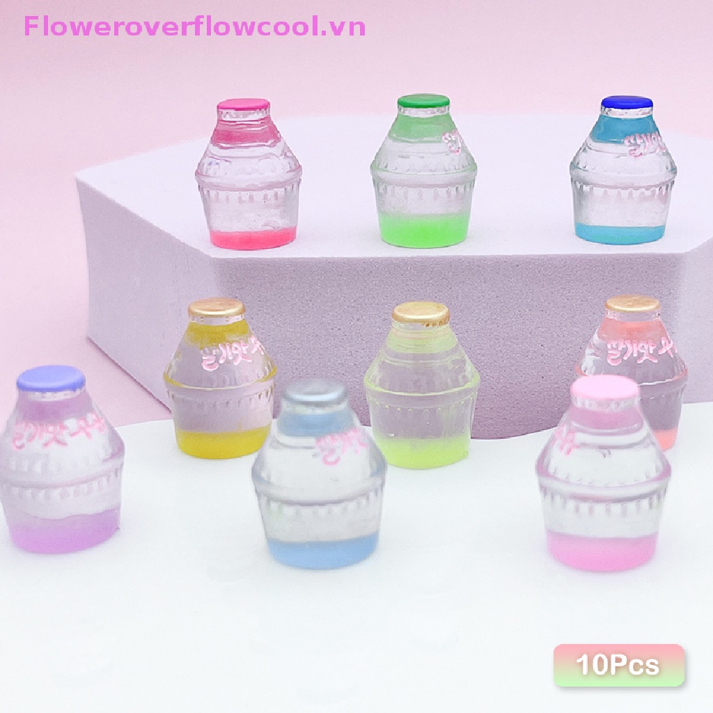 Set 10 Bình Nhựa Mini Dạ Quang Dùng Để Làm Đồ Trang Sức Thủ Công