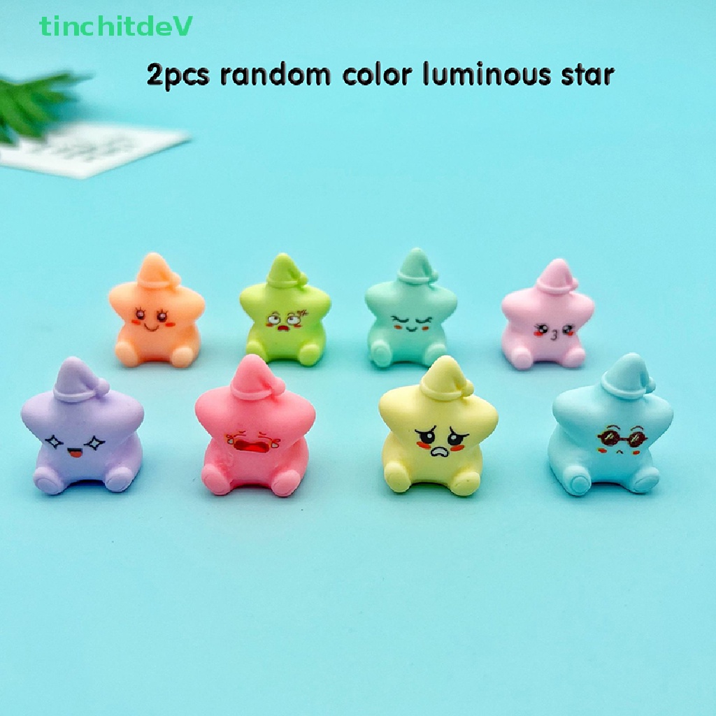 [TinchitdeV] 2 Ngôi Sao Hoạt Hình Phát Sáng Trang Trí Xe Hơi Thu Nhỏ [Mới]