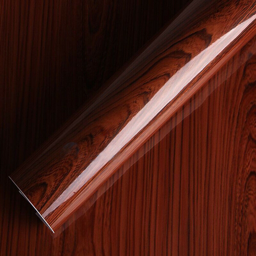 Đề Can Vinyl Họa Tiết Vân Gỗ Bóng Trang Trí Nội Thất Xe Hơi DIY