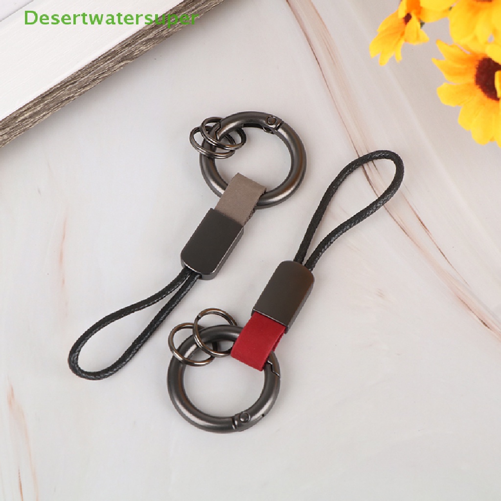 Móc Khóa Dây Da Đơn Giản Dành Cho Nam Nữ