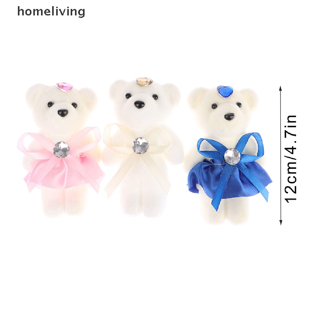 Set 10 Búp Bê Gấu Bông Hoạt Hình 12cm Trang Trí Tiệc