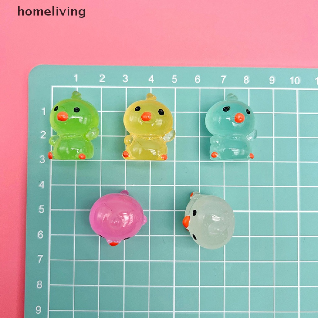 Set 2 Tượng Gà Con Mini Dạ Quang Dễ Thương Dùng Để Trang Trí