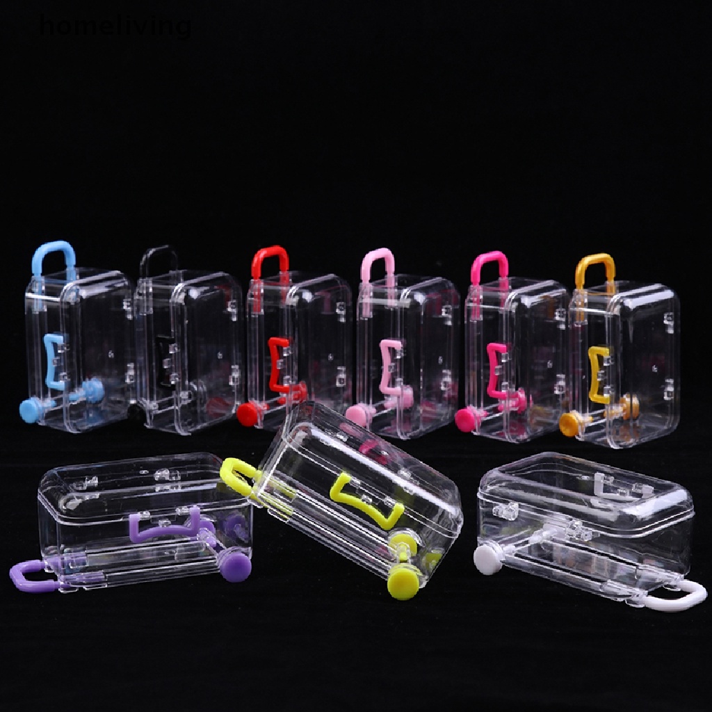 1 Túi Đựng Kẹo 5 * 7cm Dạng Va Li Kéo Mini Trang Trí Nhà Búp Bê