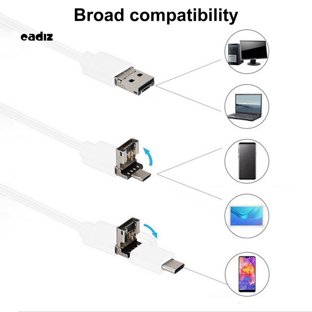 1 Bộ Dụng Cụ Vệ Sinh Tai Chống Thấm Nước IP67 USB 3 Trong 1 Đường Kính 5.5mm Tiện Dụng