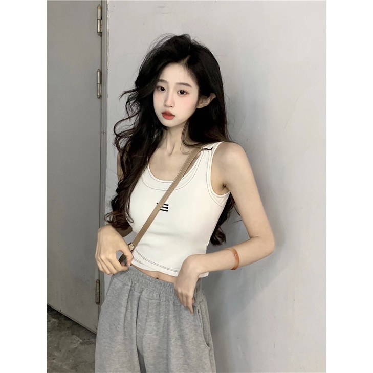 Áo Ba Lỗ Thể Thao Dáng Ôm Giả Hai Lớp Thời Trang Mùa Hè Cá Tính