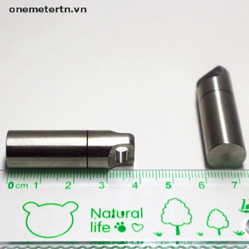 Hộp Đựng Thuốc Mini Bằng Thép Không Gỉ Chống Thấm Nước Tiện Dụng Mang Theo Du Lịch Cắm Trại