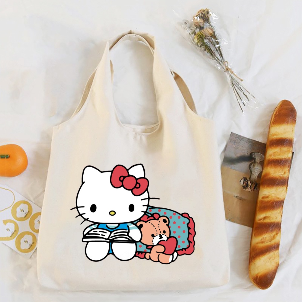 Kuromi Túi vải In Họa Tiết Hoạt Hình Cho Nữ