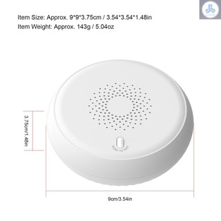 ZigBee Smoke Sensor Wireless Fire Alarm Automatic Intelligent Household Alarm Sensor White RSH-ZigBee-SS01