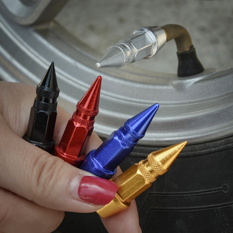 Nắp Van Bánh Xe Hơi / Xe Máy Đầu Nhọn Bằng Hợp Kim Sáng Tạo