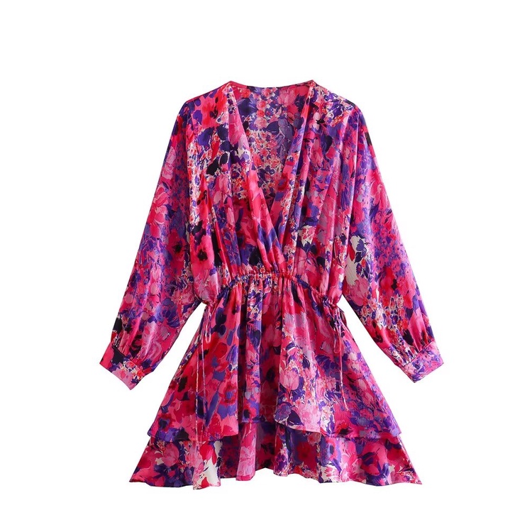 Đầm Cổ Chữ V Nhuộm Màu Phong Cách Âu Mỹ Thời Trang Zara Cho Nữ 23 Tuổi2882168