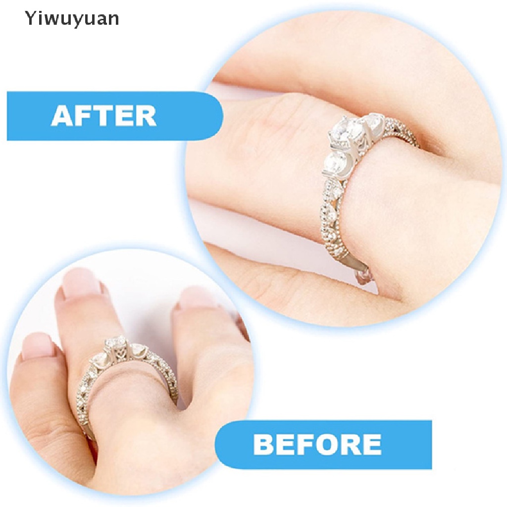 < Yiwuyuan > Bộ 5 Nhẫn Trang Sức Trong Suốt Dạng Xoắn Ốc Vô Hình Có Thể Điều Chỉnh Kích Thước