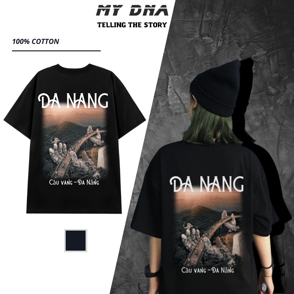 Áo phông áo thun tay lỡ form rộng unisex cotton local brand cặp đôi nam nữ cổ tròn màu trắng, đen Đà Nẵng