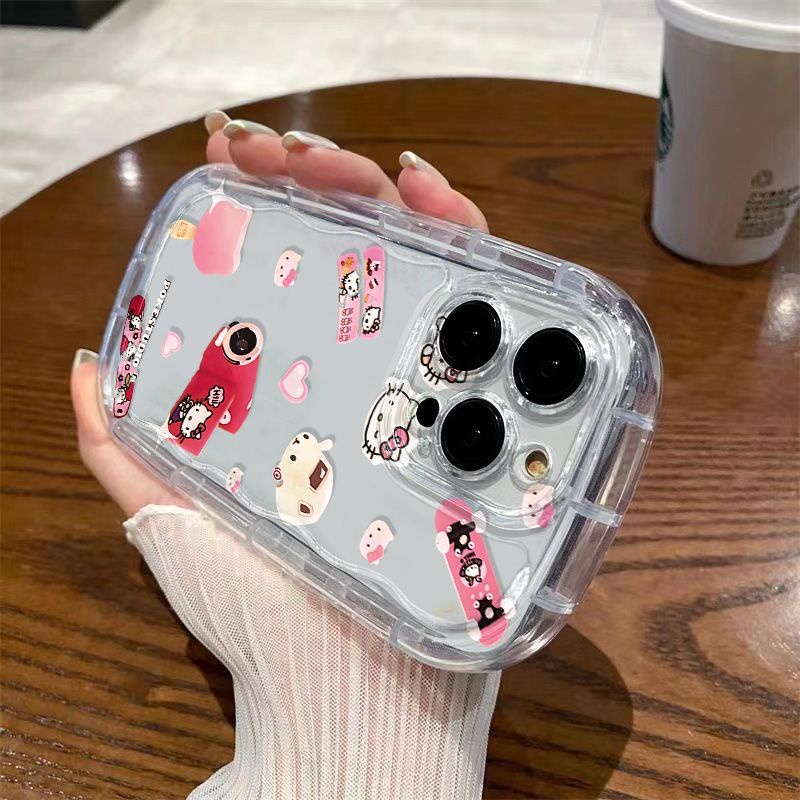 ✅Ốp Điện Thoại Dẻo Trong Suốt Họa Tiết Băng Cá Nhân / Mèo Dễ Thương Chống Sốc Cho iPhone14 xr / 12 / 13promax7 11xs8p