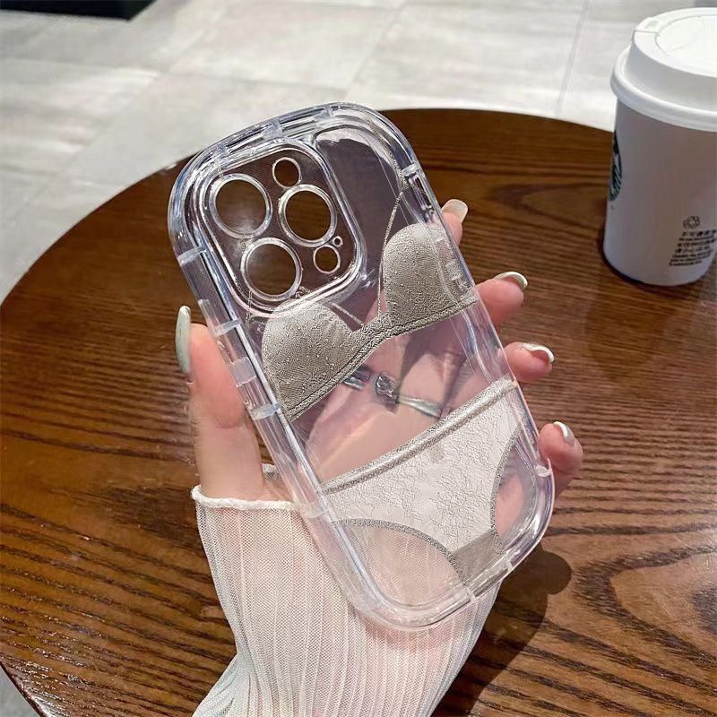 ✅Ốp Điện Thoại Mềm Trong Suốt Chống Sốc Màu Xám Cho iPhone promaxiPhone14 8p13 / xr / 7 11 / xs12 DKPO