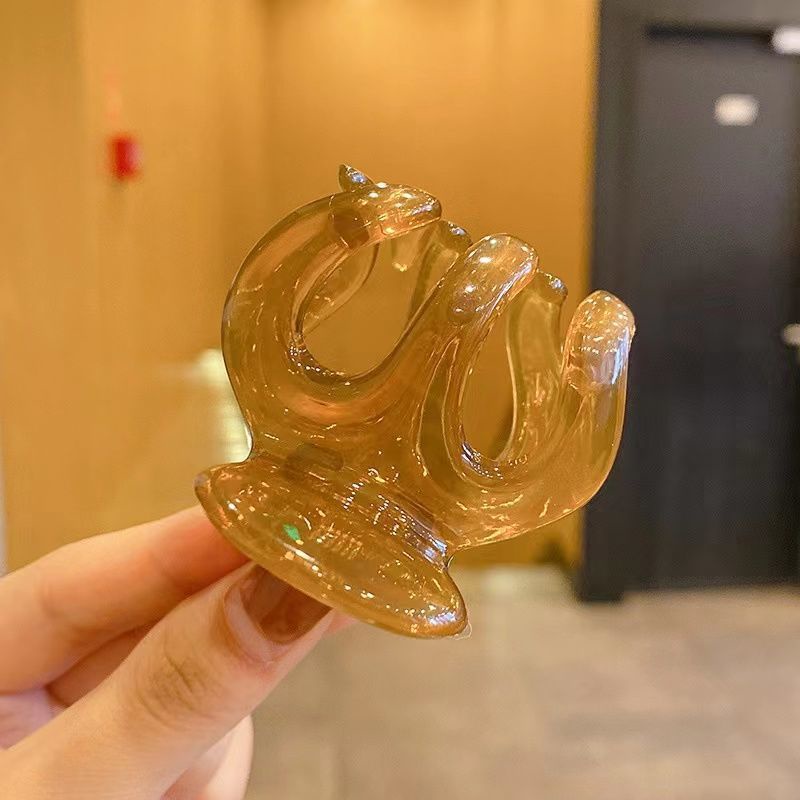 Kẹp Tóc Cỡ Lớn Bằng Acrylic Màu Xanh Lá Thời Trang Mùa Hè Cho Nữ