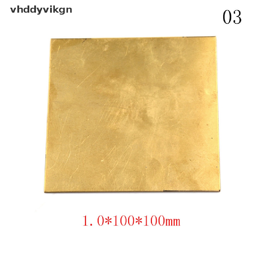Tấm Lá Đồng Thau Mỏng 0.5mm / 0.8mm / 1mm / 2mm 100X100mm Dùng Làm Phụ Kiện DIY