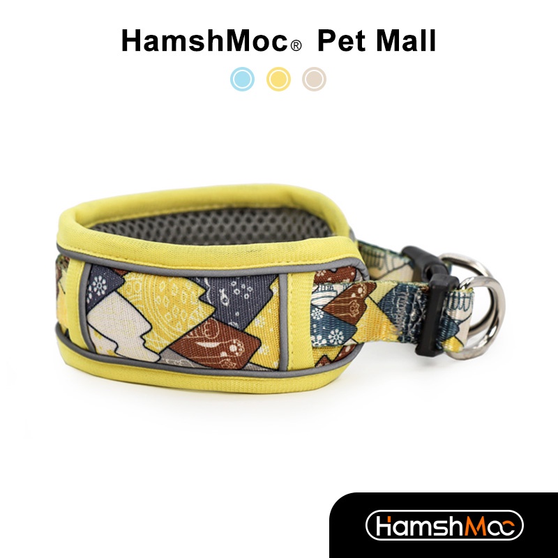 HamshMoc Vòng Cổ Lưới Nylon Mềm Mại Thoáng Khí Có Khóa Mạnh Mẽ Dành Cho Cún Cưng